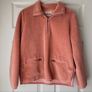 Madewell Sherpa Teddy Pullover ~ S